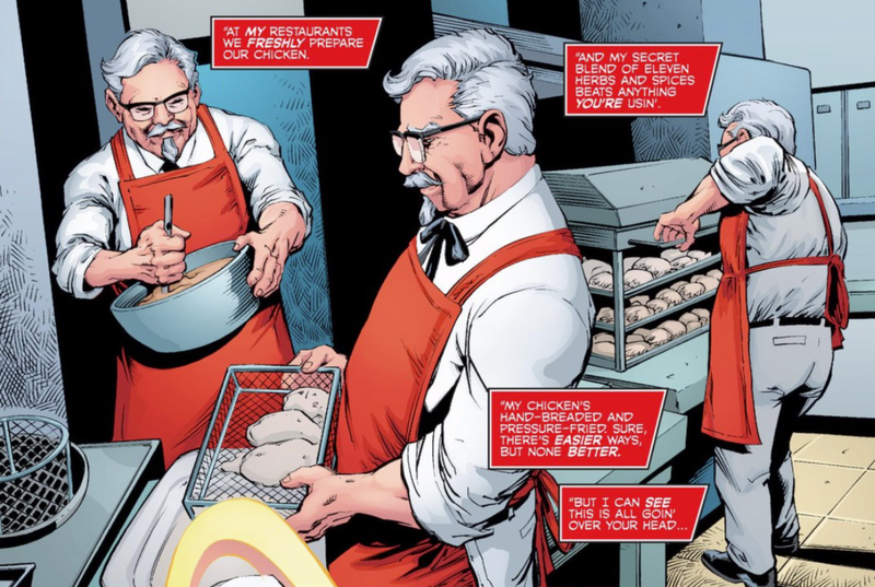 Illustration for article titled The KFC Superhero Comic Is One of the Weirdest Things You’ll Read All Week